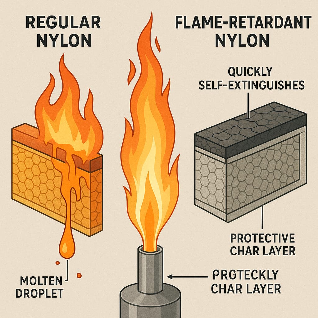 How Flame-Retardant Nylon Achieves Self-Extinguishing: Mechanisms and Flame Retardant Principles