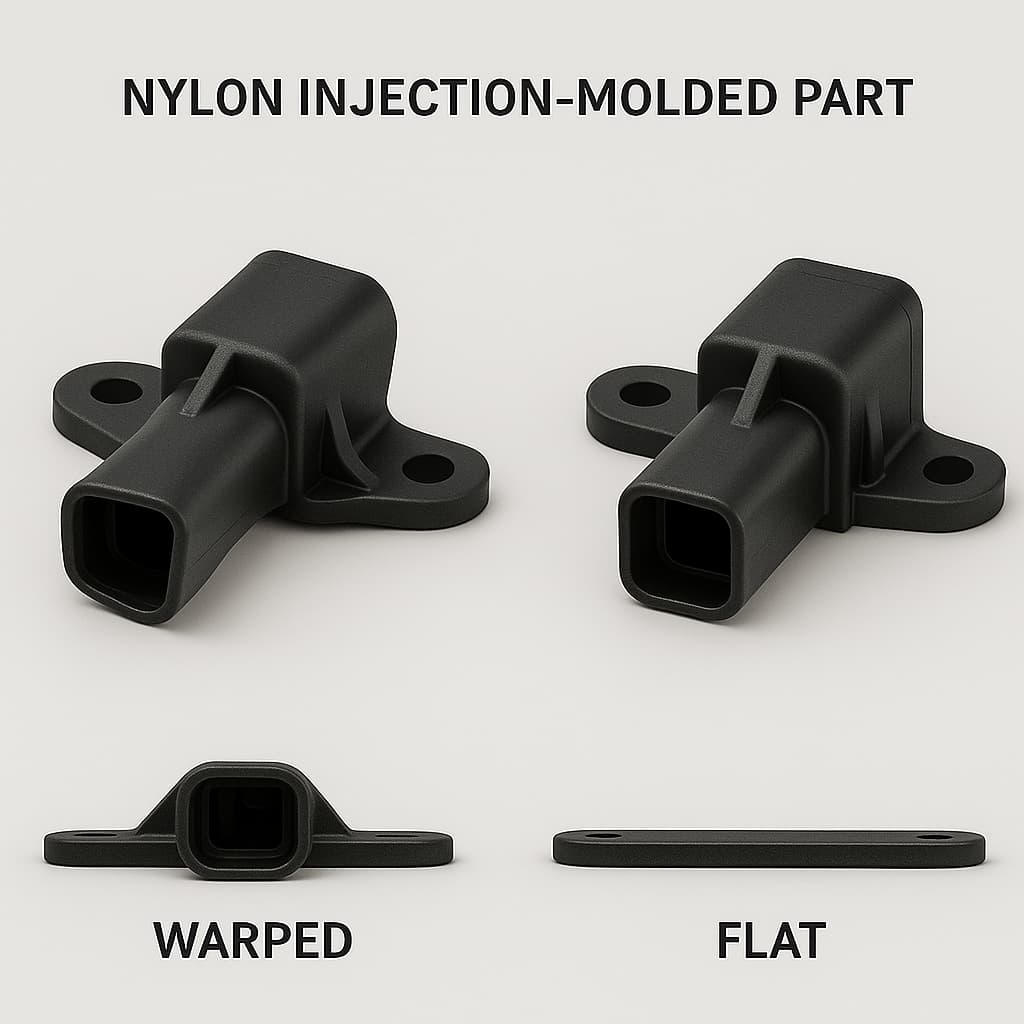Molding Mechanism and Structural Optimization Strategies of Low-Warpage Nylon