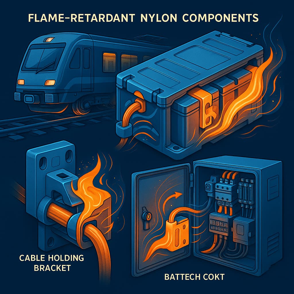 Flame-Retardant Nylon System Design in Rail Transit and New Energy Equipment