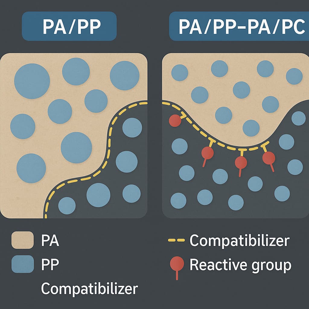 Role of Compatibilizers in Nylon Modification: Latest Advances in PA/PP and PA/PC Blends