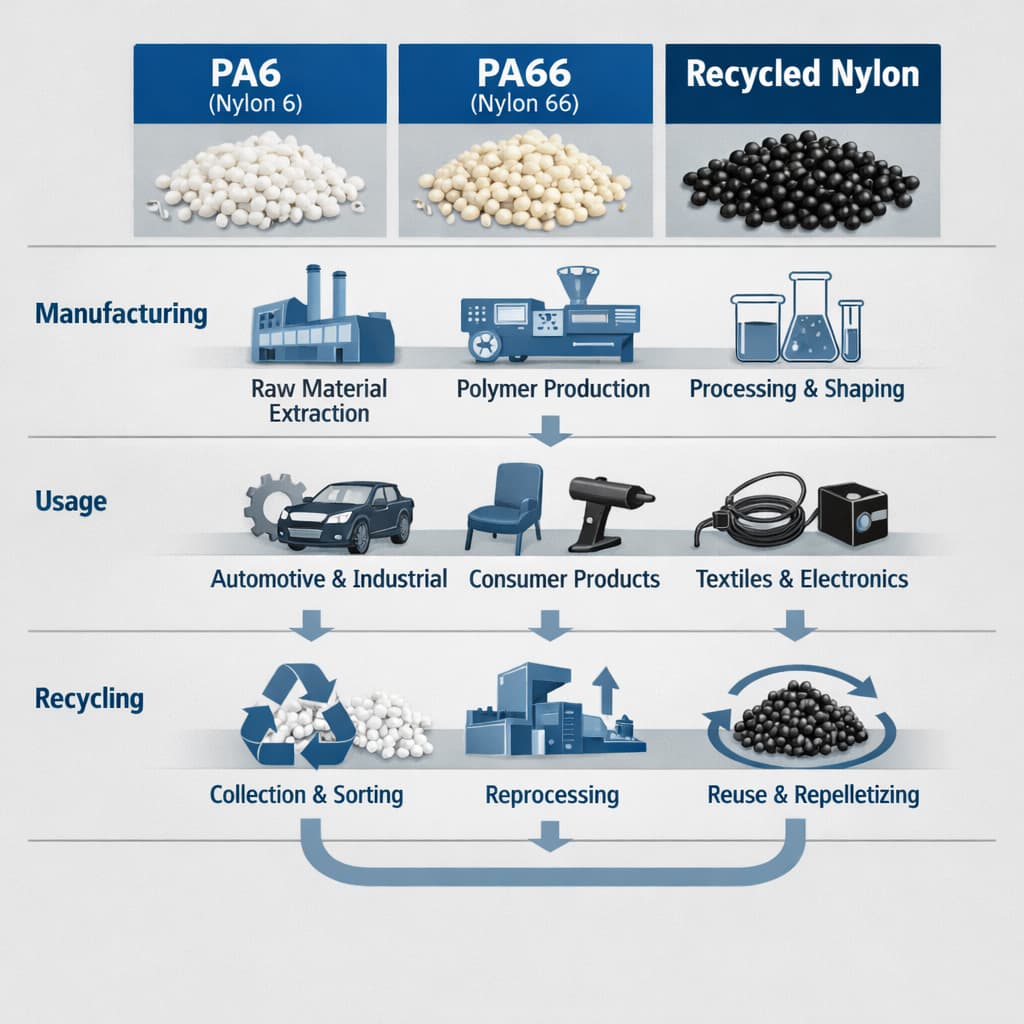 Comparative Model of Life Cycle Cost for PA6, PA66 and Recycled Nylon 1