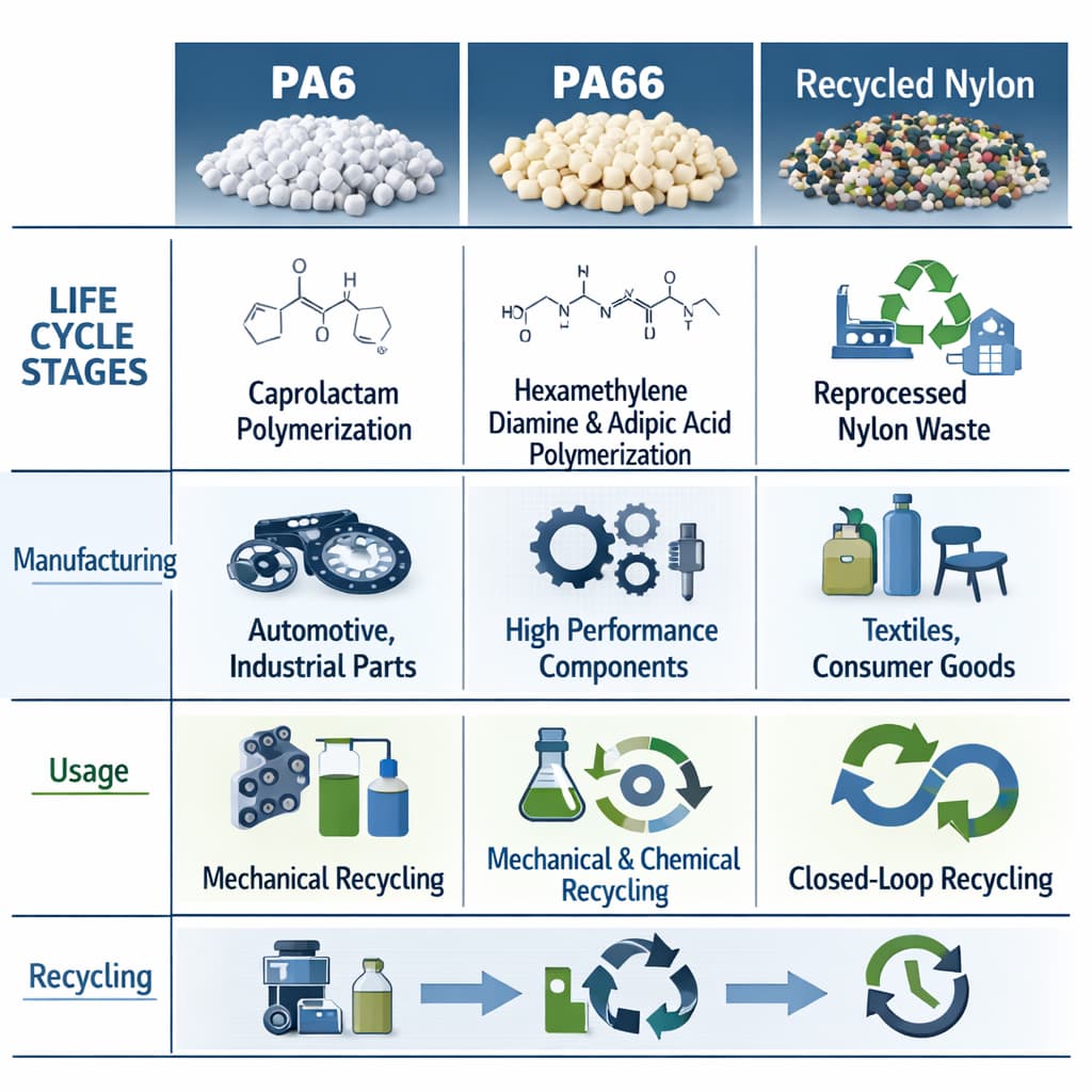 Comparative Model of Life Cycle Cost for PA6, PA66 and Recycled Nylon 2