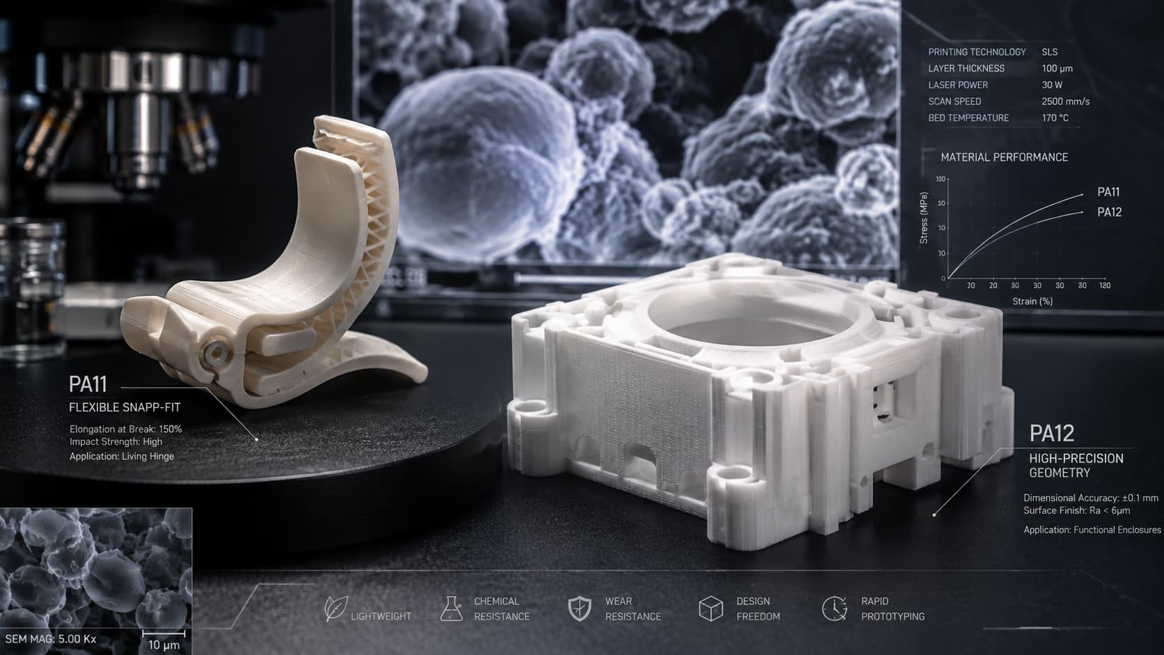 PA11 vs. PA12 Nylon Powder: How to Choose the Right Material for Your 3D Printing Projects 01
